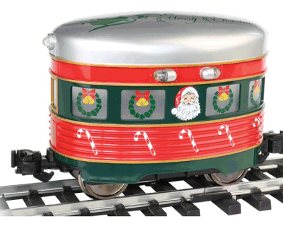 Bachmann's Christmas Eggliner with Candy Cane pattern.  Click for a slightly larger photo.