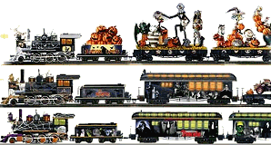 Click for more information about Hawthorne Village Halloween trains.