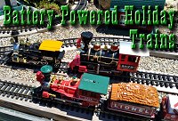 Click to see some tips and reviews of Large Scale battery-powered Christmas trains.