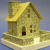 These pieces are set in place only to check for fit. Nothing will be glued to the base until everything is finished. Click for bigger photo.